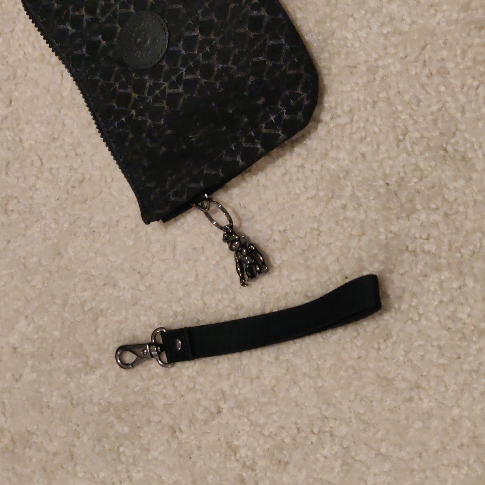 Kipling Elegant Black Patterned Wristlet, Detacha… - image 3